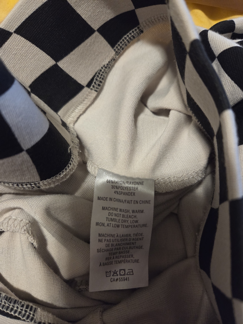 Harlow Checkerboard Flare Pants - Black & Cream - Picture 6 of 6